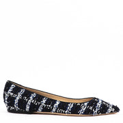 Buy authentic second-hand Jimmy Choo Blue White Wool Flats in Size 41 in very good condition at Labellov in Antwerp.