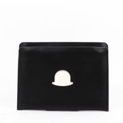 Delvaux Magritte Trompe l'Oeil La Corde Black Box Calf Clutch