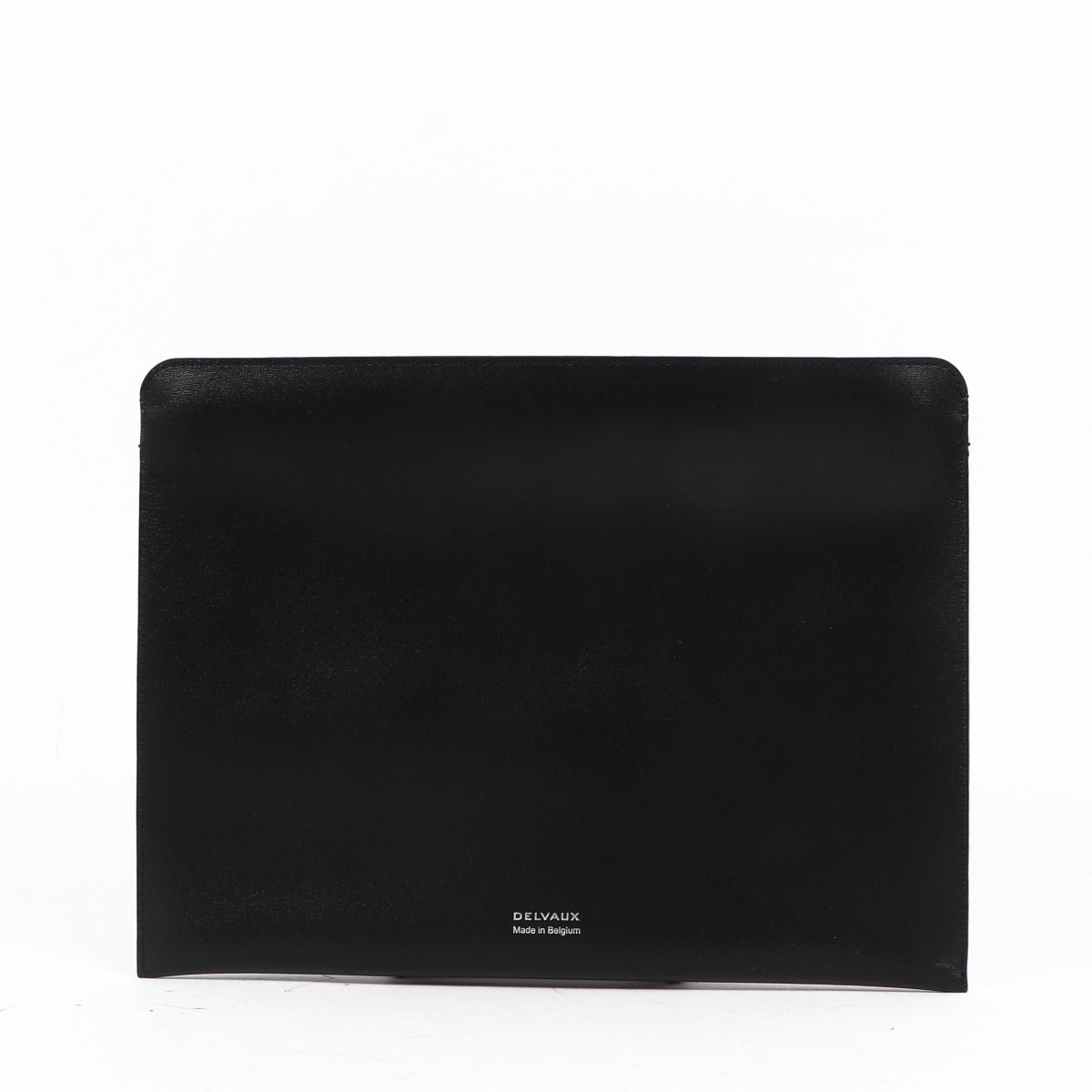 Delvaux Magritte Trompe l'Oeil La Corde Clutch en cuir de veau noir