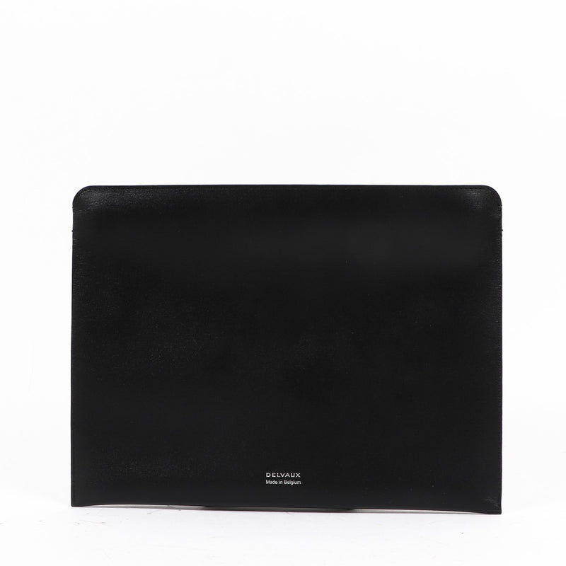 Delvaux Magritte Trompe l'Oeil La Corde Black Box Calf Document Holder