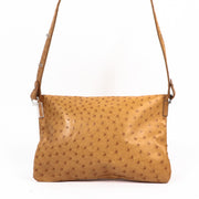 Buy an authentic second-hand Delvaux Cognac Ostrich Crossbody Bag in very good condition at Labellov in Antwerp.