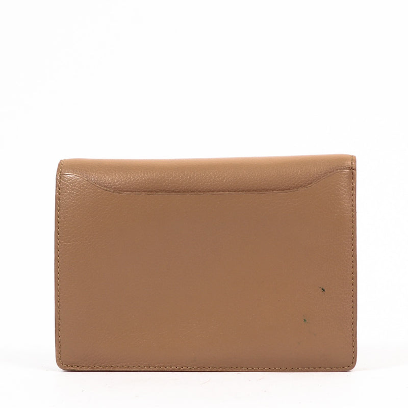Delvaux Beige Leren Portemonnee