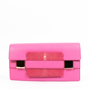 Delvaux Madame Flamingo Polo & Galuchat Pochette Clutch
