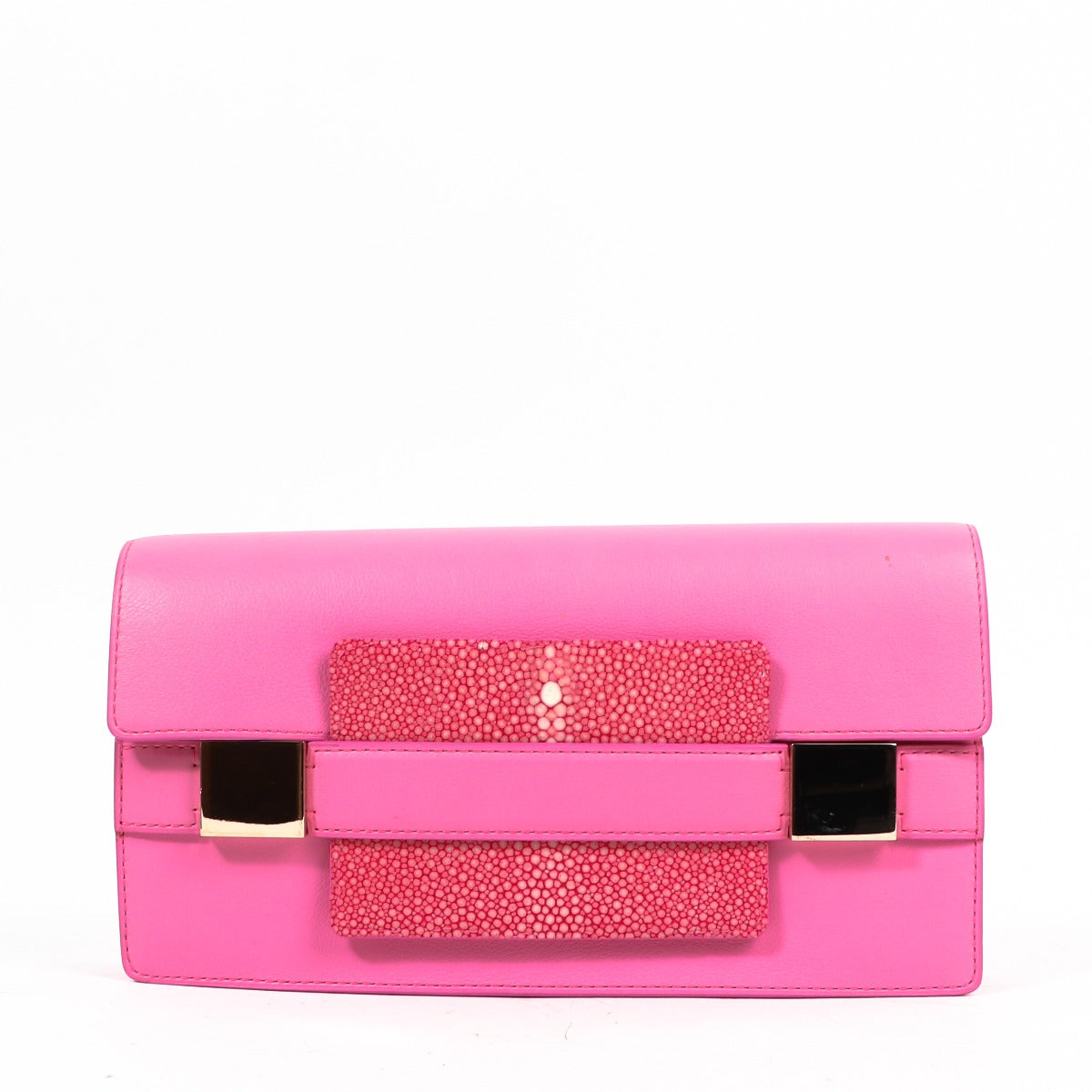 Delvaux Madame Flamingo Polo & Galuchat Pochette Clutch