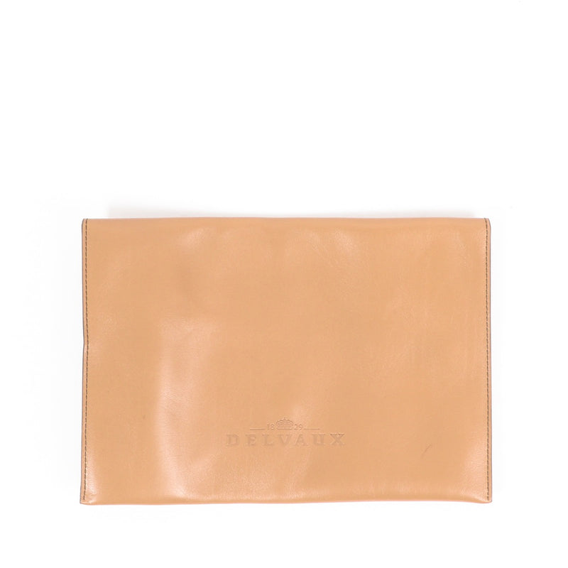 Delvaux Donkerbeige Envelop Clutch