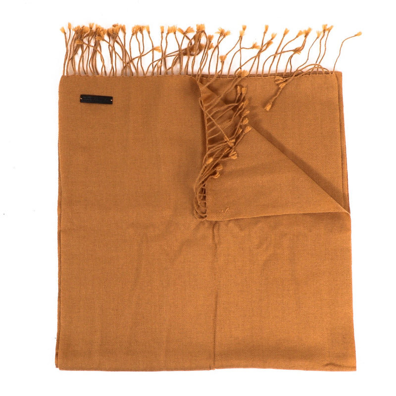 Delvaux Brown Cashmere Fringe Scarf