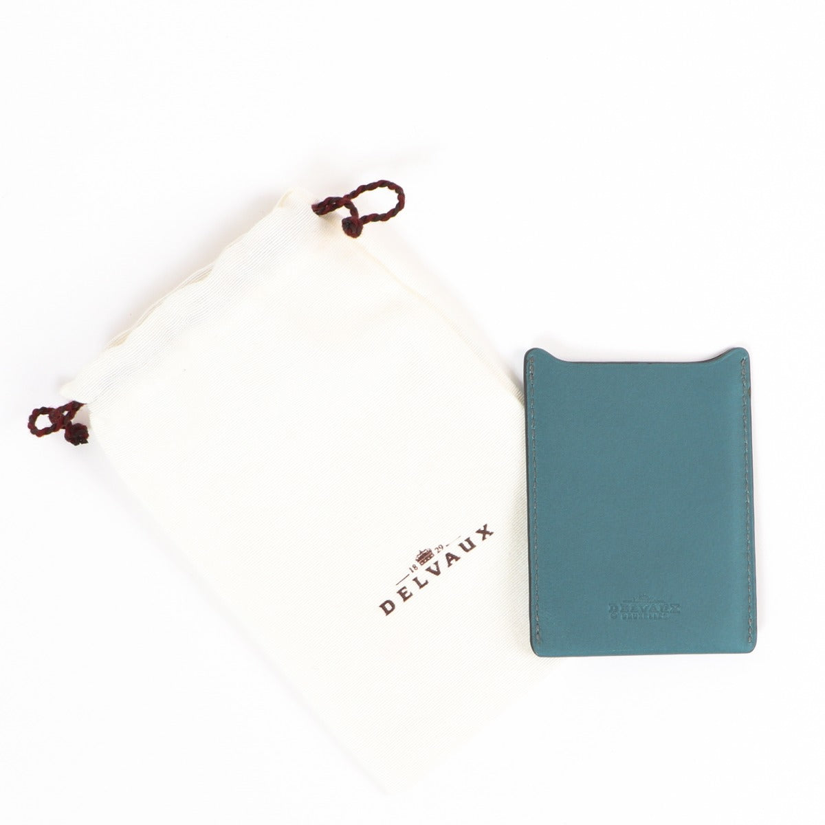 Delvaux Blue Leather Card Holder