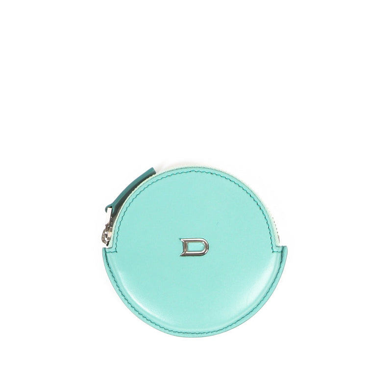 Buy an authentic second-hand Delvaux Blue Round Coin Purse in good condition at Labellov in Antwerp.