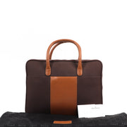 Delvaux Airess Laptop Case 13 Canvas Brown/Cognac Briefcase