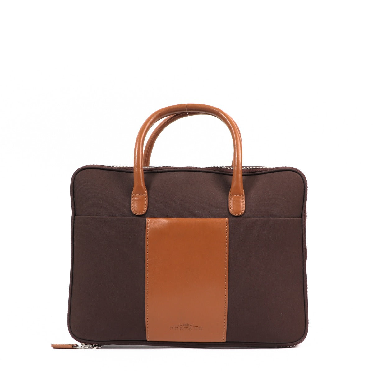 Delvaux Airess Laptop Case 13 Canvas Brown/Cognac Briefcase