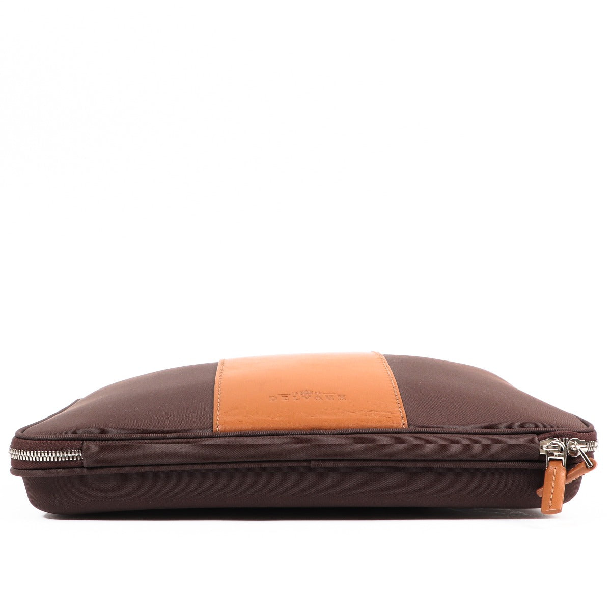 Housse d'ordinateur portable Delvaux Airess 13 toile marron/cognac