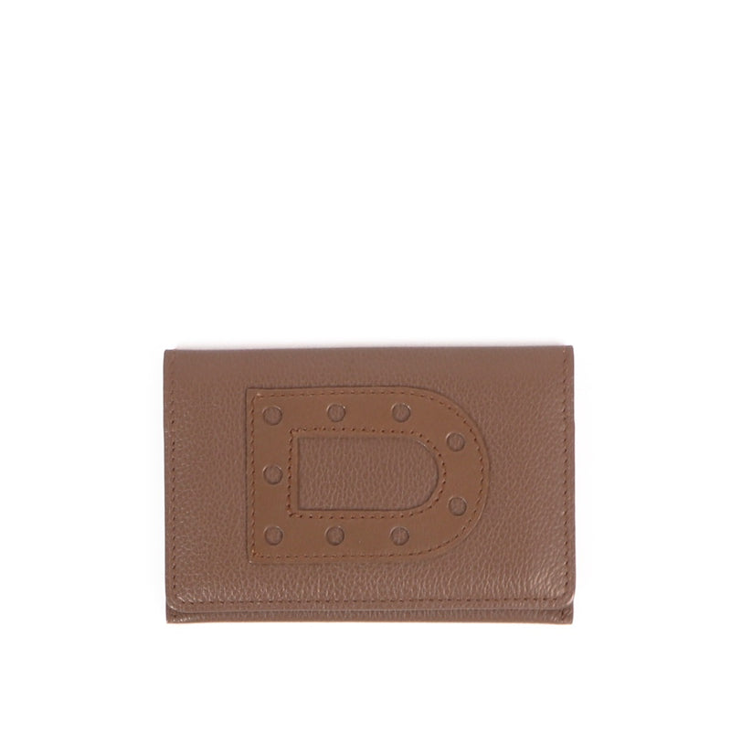 Delvaux Brown D Card Holder