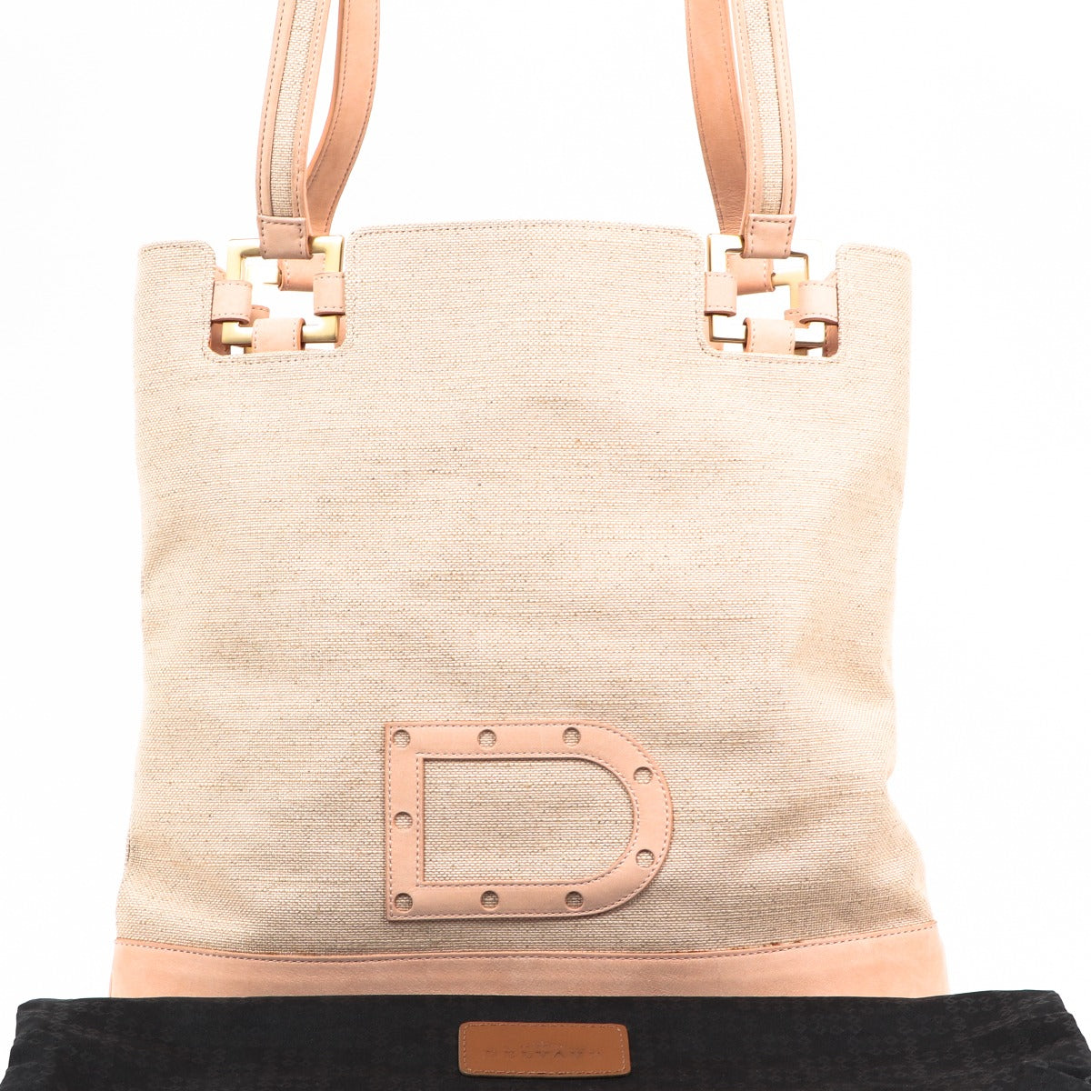 Delvaux Paul Nude Canvas Tote Bag
