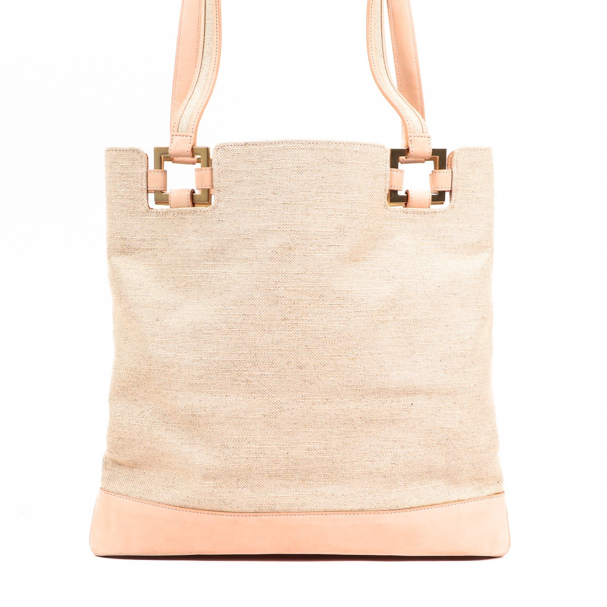 Delvaux Paul Nude Canvas Tote Bag