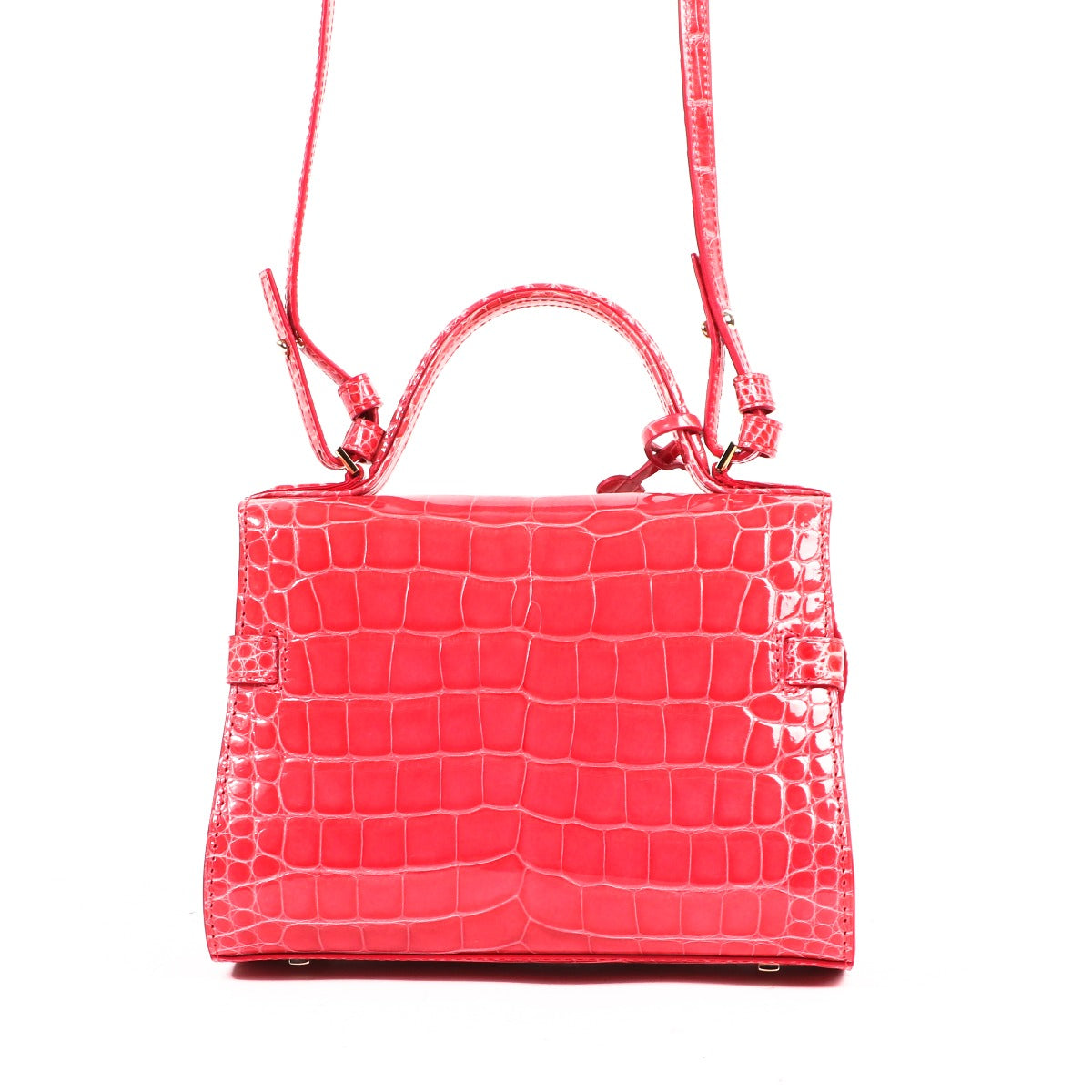 Delvaux Tempête Small Rose Candy Shiny Alligator