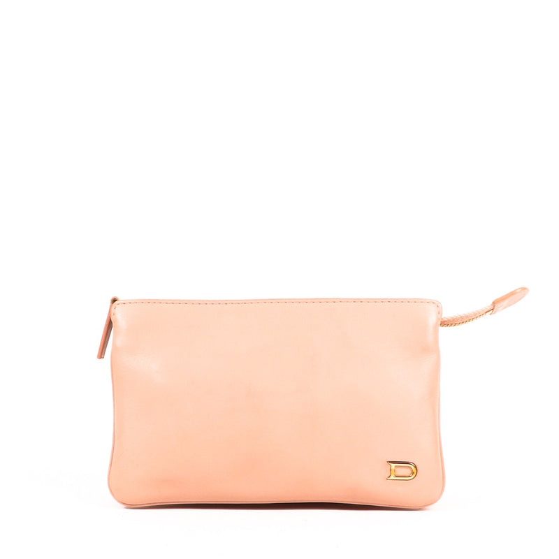 Delvaux Nude Leather Pouch