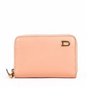Buy an authentic second-hand Delvaux Pink Leather Accordéon PMO Wallet in very good condition at Labellov Antwerp.