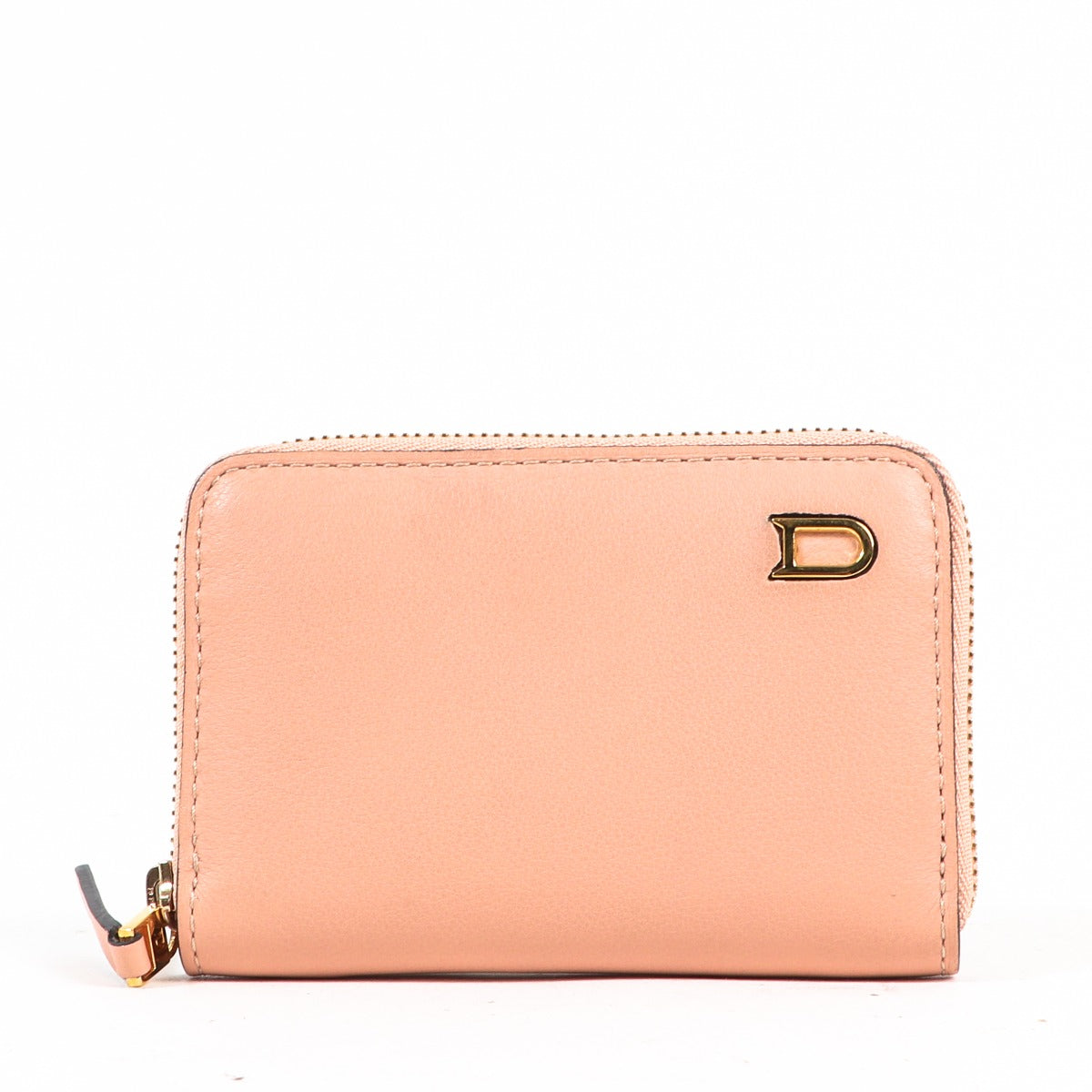 Buy an authentic second-hand Delvaux Pink Leather Accordéon PMO Wallet in very good condition at Labellov Antwerp.