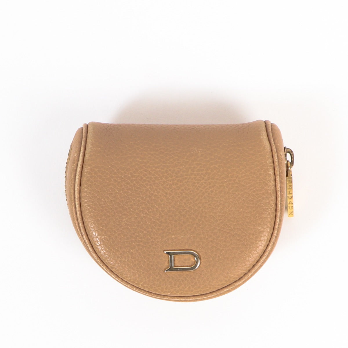 Delvaux Taupe Leather Coin Wallet