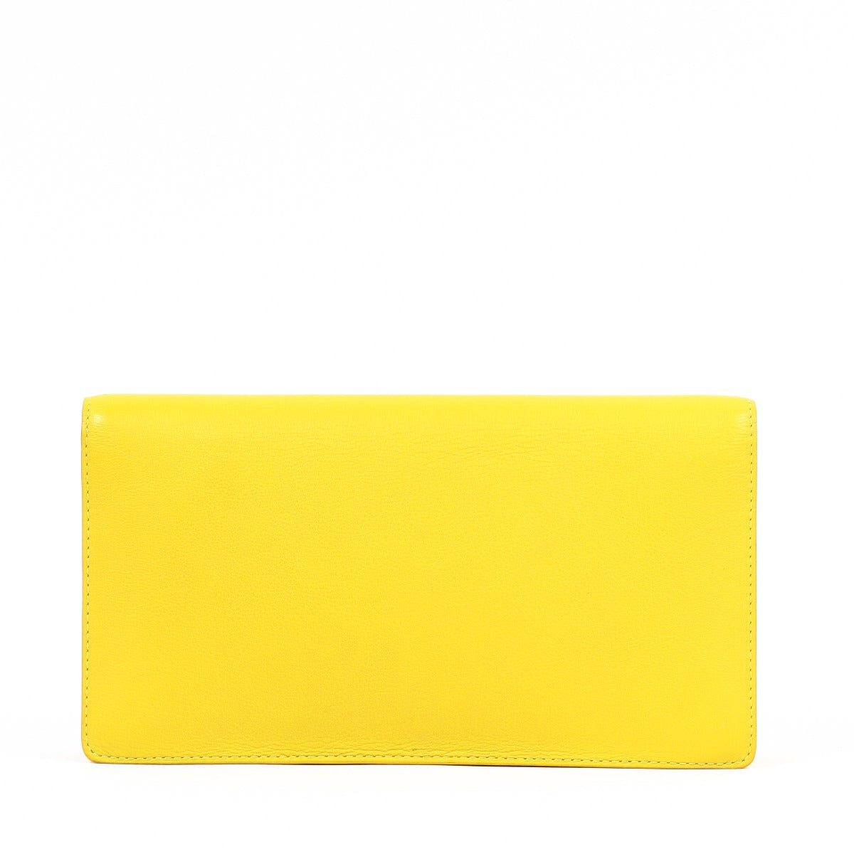 Delvaux Brin De Folie Gele Leren Clutch Met Ketting