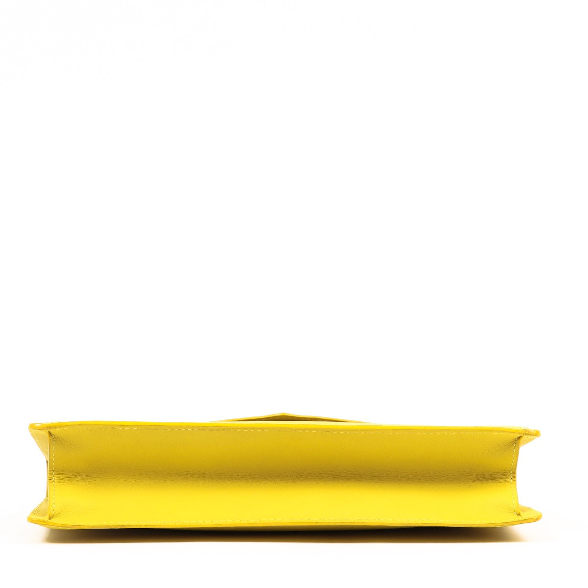 Delvaux Brin De Folie Gele Leren Clutch Met Ketting