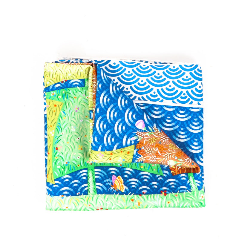 Buy an authentic Hermès Bateau Fleuri Blue Silk Scarf at Labellov in Antwerp.