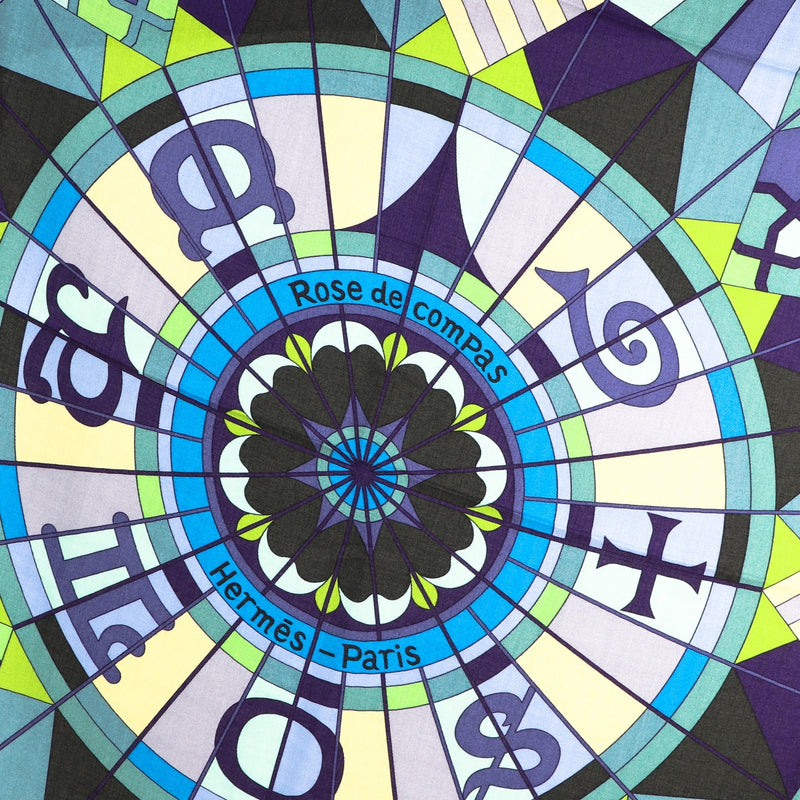 Buy an authentic Hermès Rose De Compas Multicolor Cashmere Silk Scarf at Labellov in Antwerp.