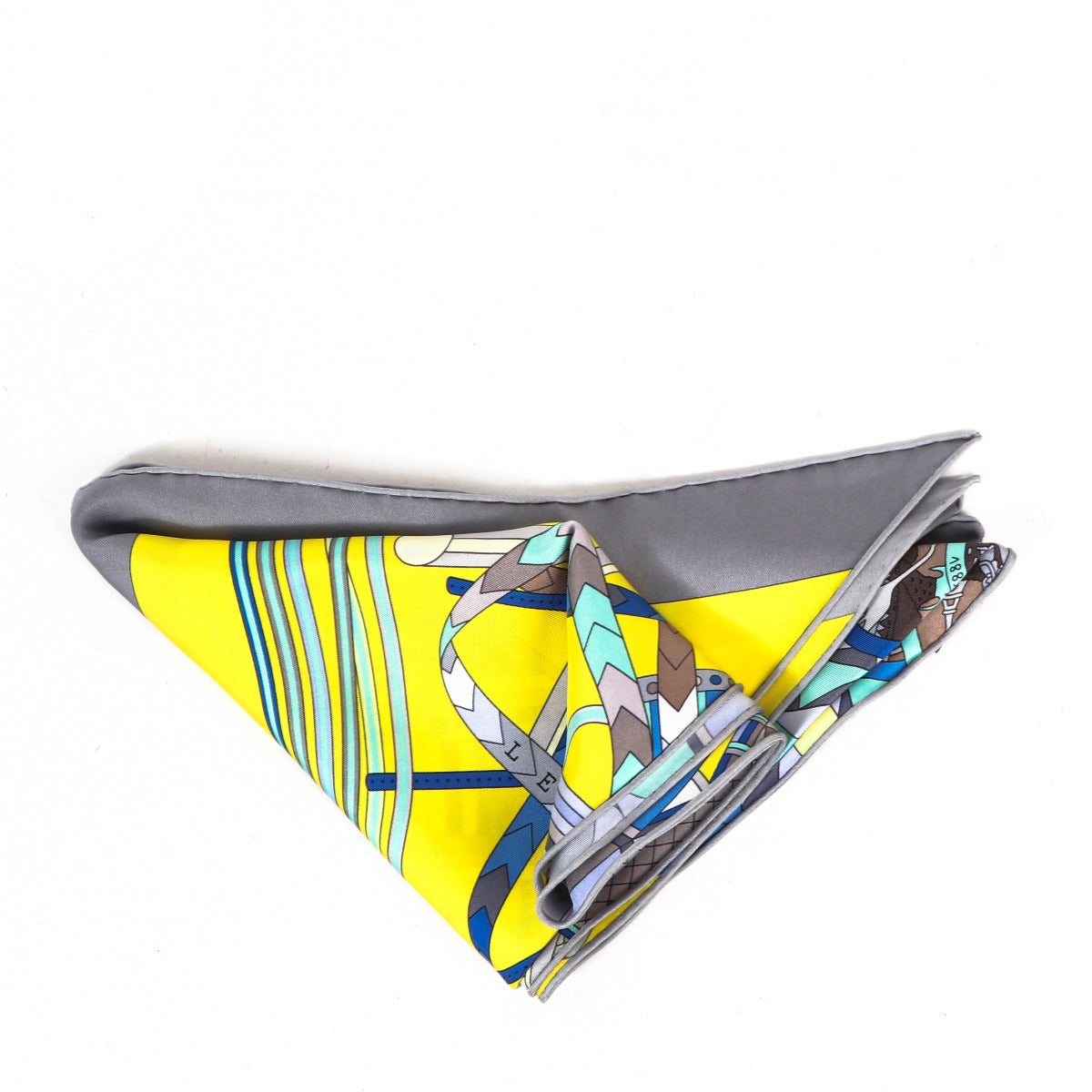 Buy an authentic second-hand Hermès Multicolor Silk Triangle Scarf in very good condition at Labellov in Antwerp.