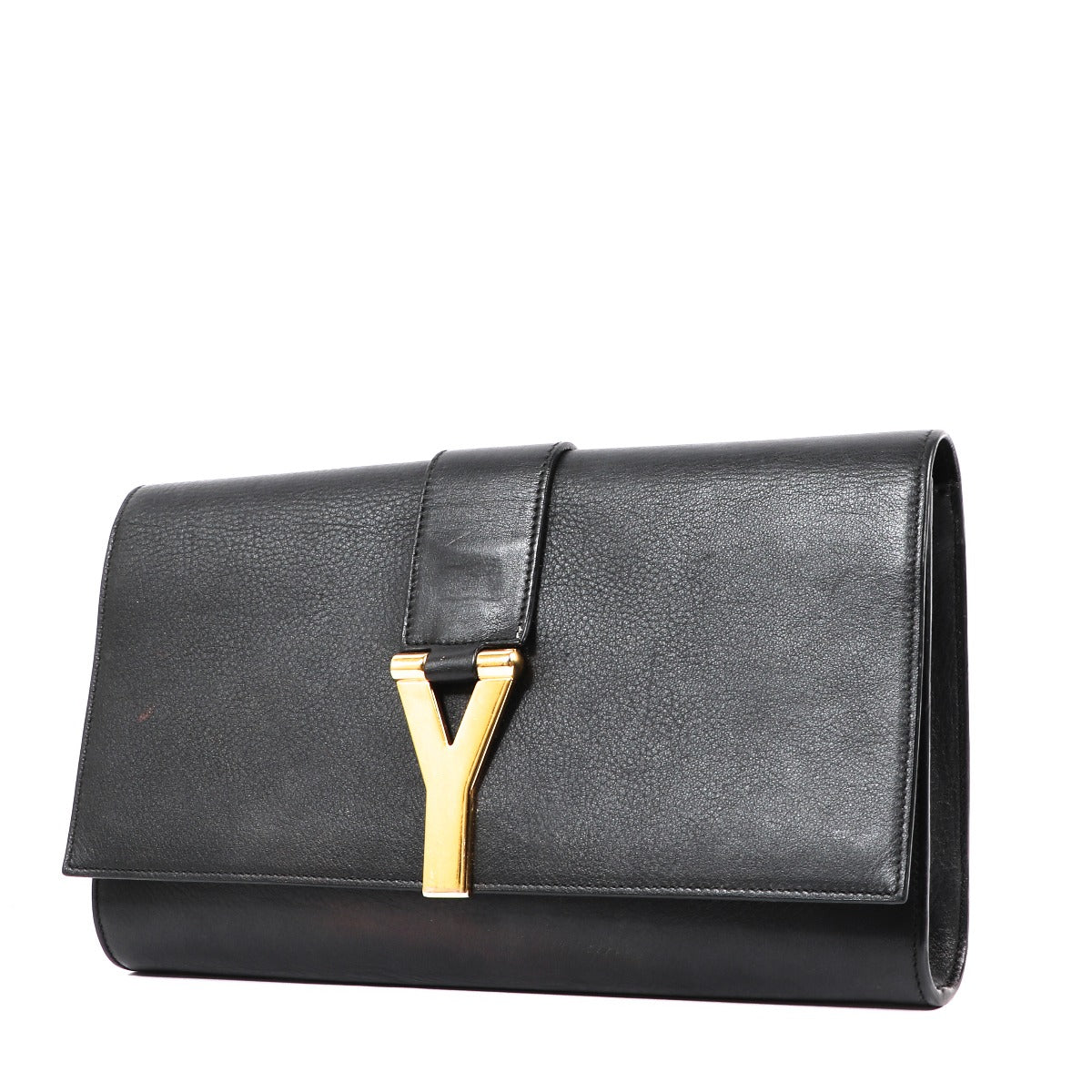 Buy an authentic second-hand Yves Saint Laurent Black Leather Clutch in very good condition at Labellov in Antwerp.