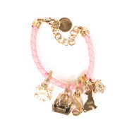 Buy an authentic second-hand Versace Pink Leather Bracelet in very good condition at Labellov in Antwerp.