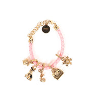 Buy an authentic second-hand Versace Pink Leather Bracelet in very good condition at Labellov in Antwerp.