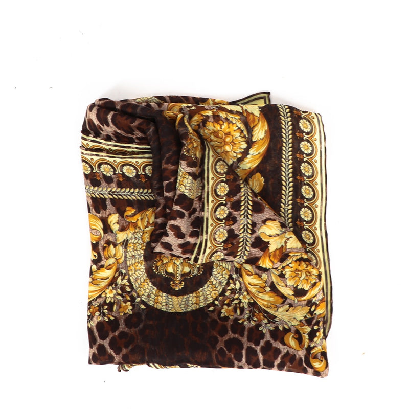 Buy an authentic Versace Yellow Leopard Silk Scarf at Labellov in Antwerp.