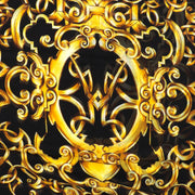 Buy an authentic Versace Black/Yellow Silk Scarf in very good condition at Labellov in Antwerp.