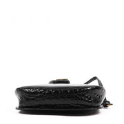 Buy an authentic second-hand Delvaux Black Croco Leather Crossbody Bag in very good condition at Labellov in Antwerp.