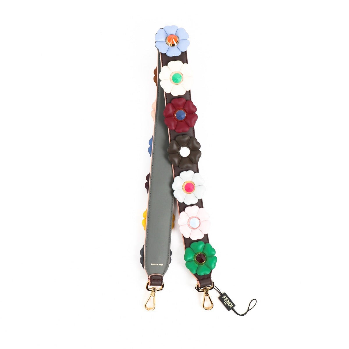Buy an authentic second-hand Fendi Multicolor Leather Floral Shoulder Strap in very good condition at Labellov in Antwerp.