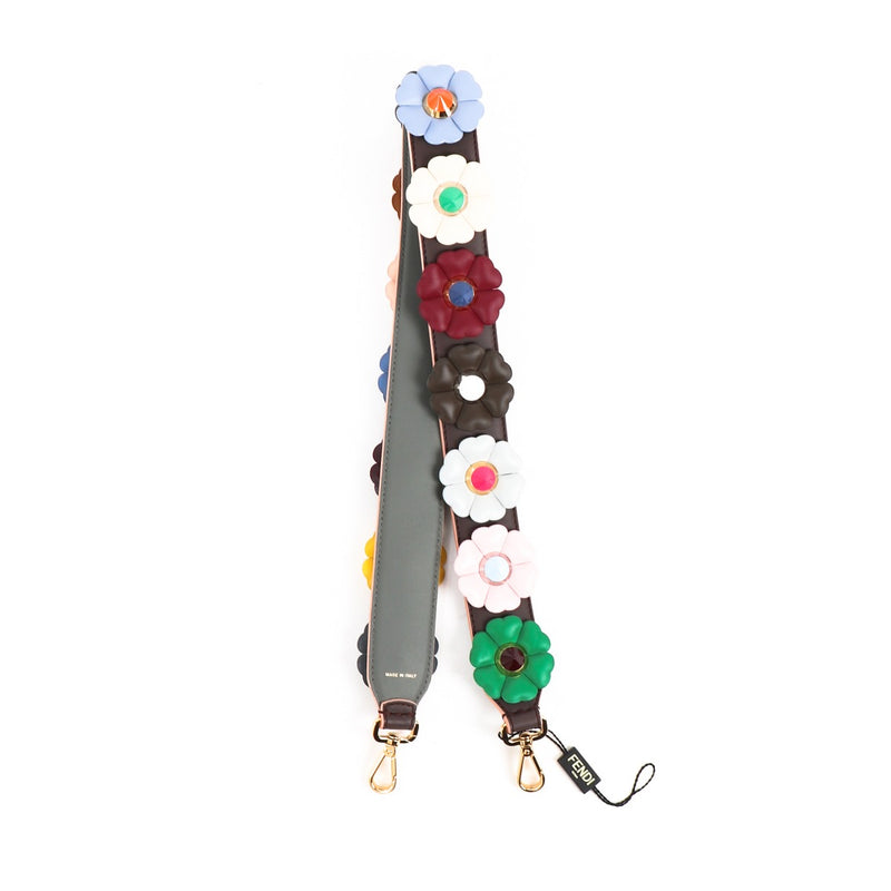 Buy an authentic second-hand Fendi Multicolor Leather Floral Shoulder Strap in very good condition at Labellov in Antwerp.