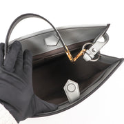 Buy an authentic second-hand Fendi Grey Leather Runaway Top Handle Bag in very good condition at Labellov in Antwerp.