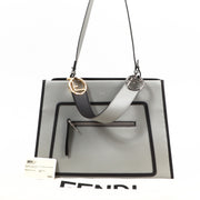 Buy an authentic second-hand Fendi Grey Leather Runaway Top Handle Bag in very good condition at Labellov in Antwerp.