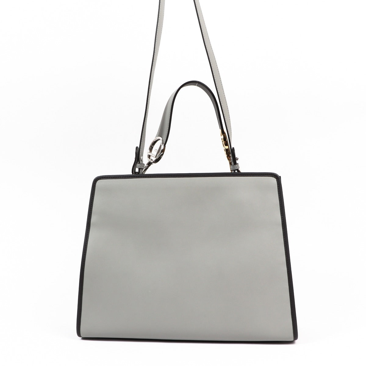 Buy an authentic second-hand Fendi Grey Leather Runaway Top Handle Bag in very good condition at Labellov in Antwerp.