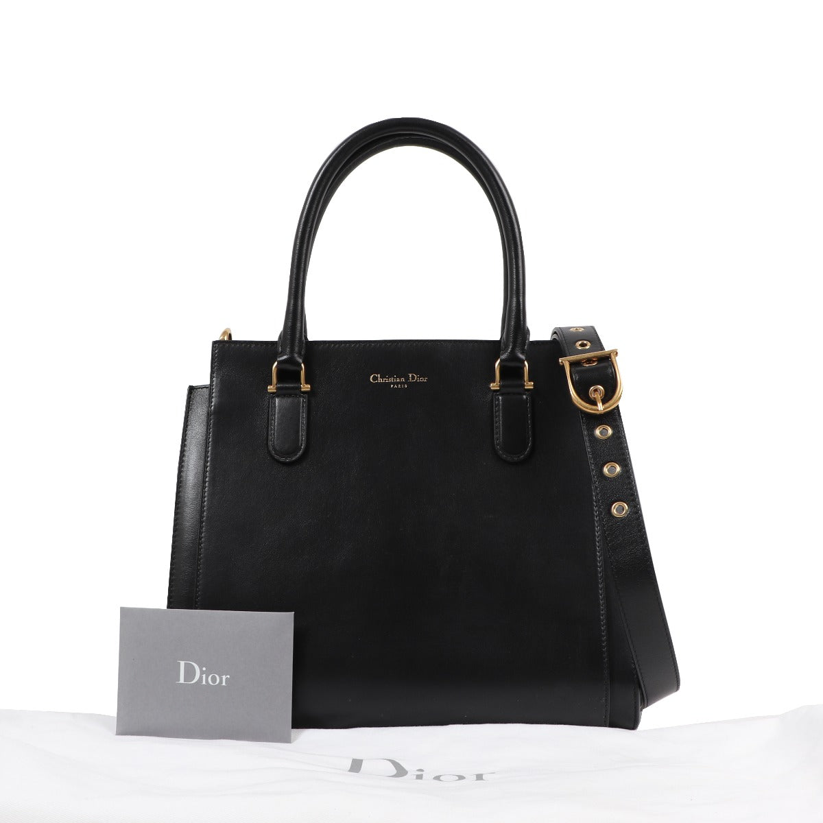 Buy an authentic second-hand Christian Dior Black Lambskin 21st Tote Bag in very good condition at Labellov in Antwerp.