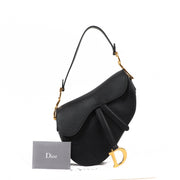 Buy an authentic secondhand Christian Dior Black Leather Saddle Bag in very good condition at Labellov.
