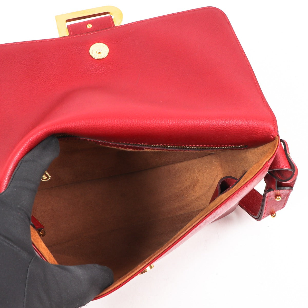 Delvaux Poirier Rosse Jumping Shoulder Bag