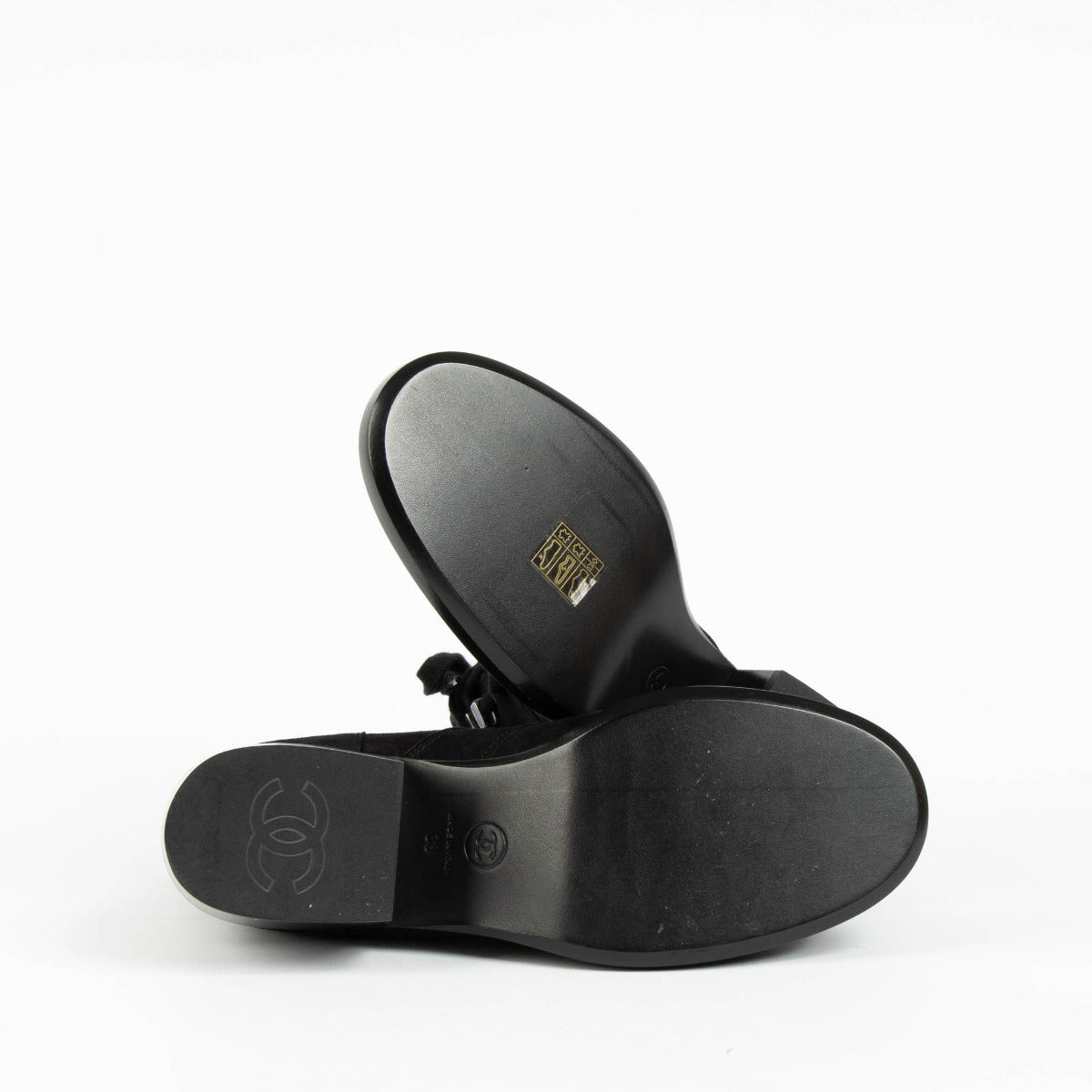 Chanel Black Suede Ankle Boots – Labellov