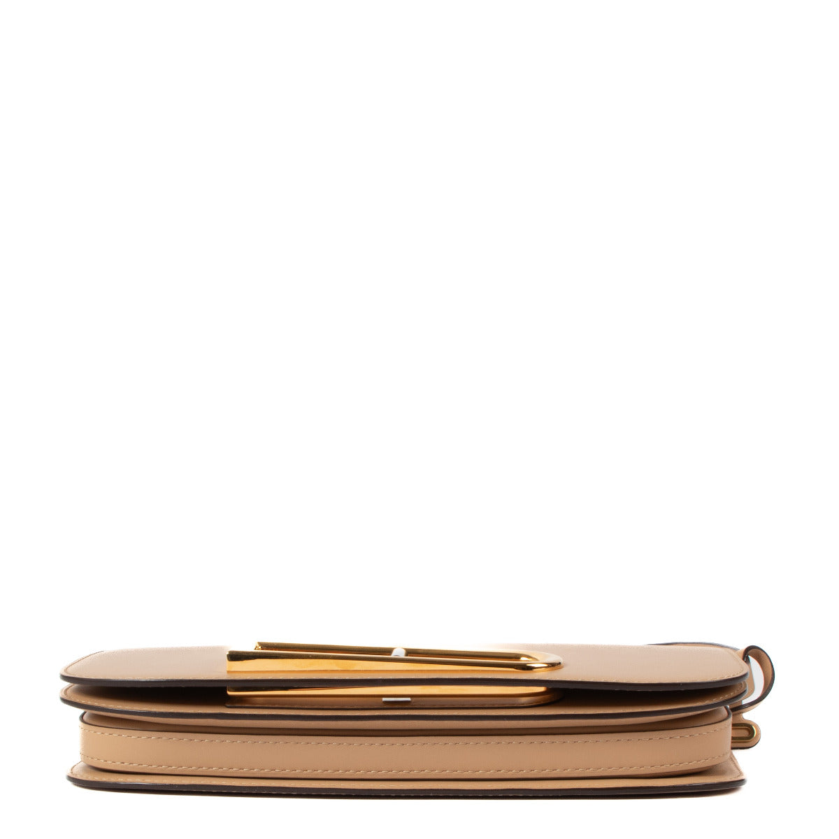 Delvaux Latte Olen Calf Lingot Clutch Bag