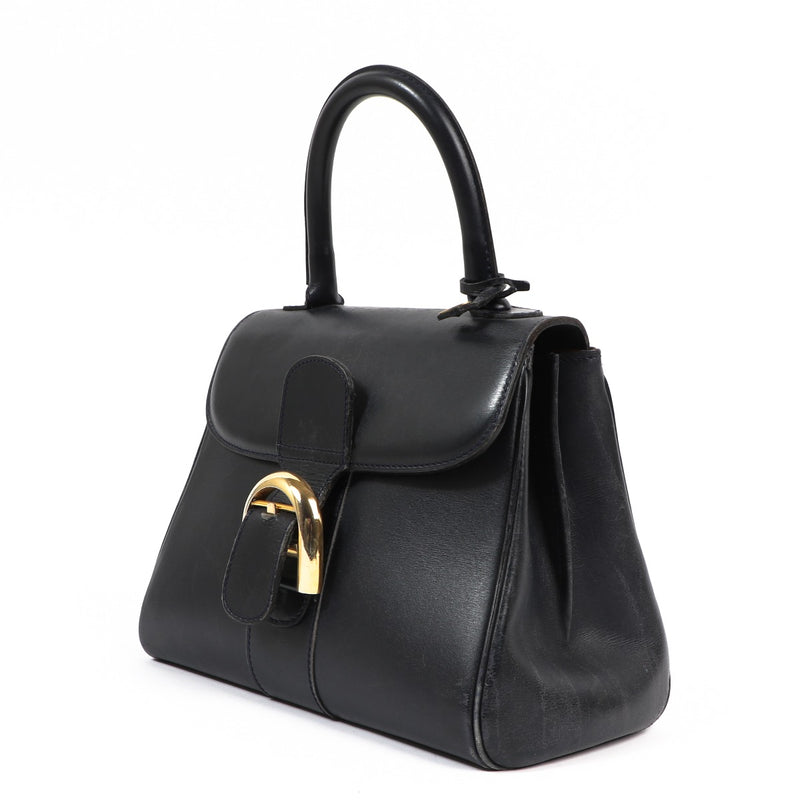 Buy an authentic Delvaux Midnight Blue Calfskin Brillant PM Top Handle Bag in very good condition at Labellov in Antwerp.