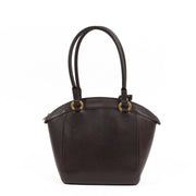Buy an authentic second-hand Delvaux Brown Leather Charme Top Handle Bag in preloved condition at Labellov in Antwerp.