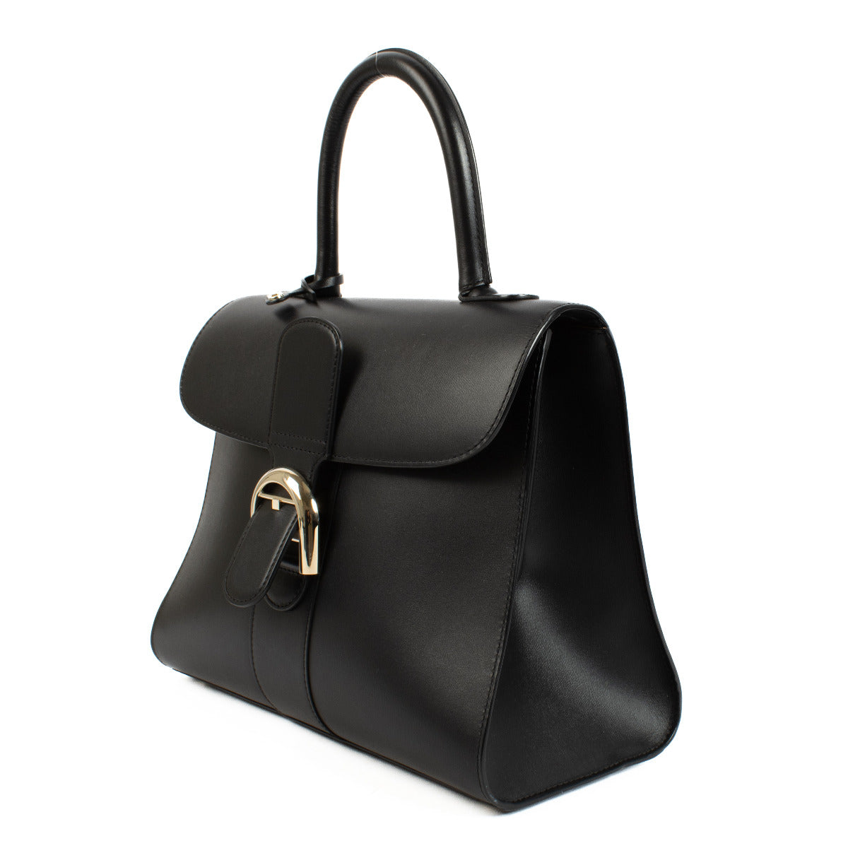Sac Delvaux Brillant MM en cuir de veau Box noir
