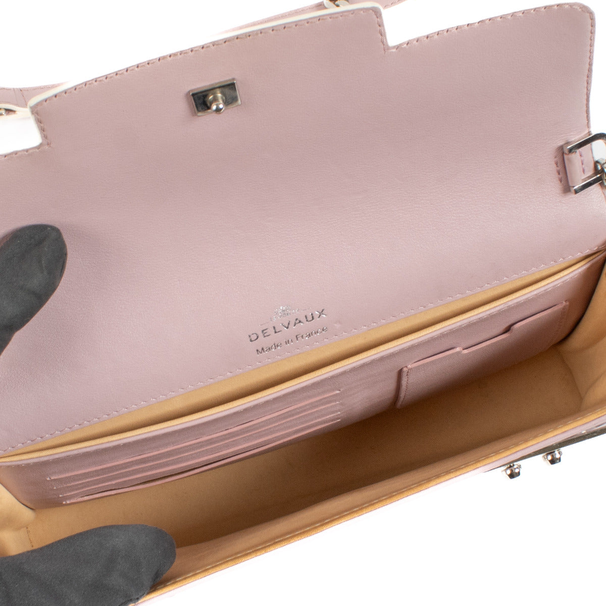 Delvaux Mauve Tempête Pochette Wallet On Chain Bag