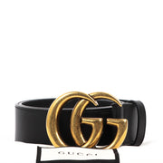 Buy an authentic second-hand Gucci Black Leather GG Marmont Belt in Size 75 in very good condition at Labellov in Antwerp.