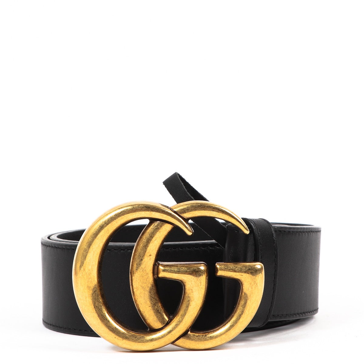 Buy an authentic second-hand Gucci Black Leather GG Marmont Belt in Size 75 in very good condition at Labellov in Antwerp.